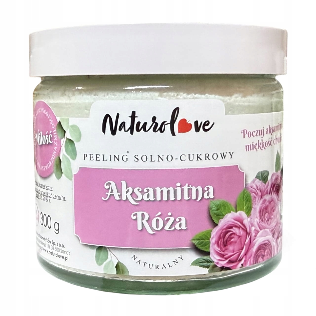 Naturolove Tělový peeling Sametová růže 1 Kg