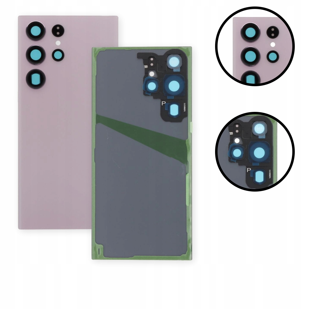 Tylna klapka, tylne szkło do Samsung Galaxy S23 Ultra, fioletowa