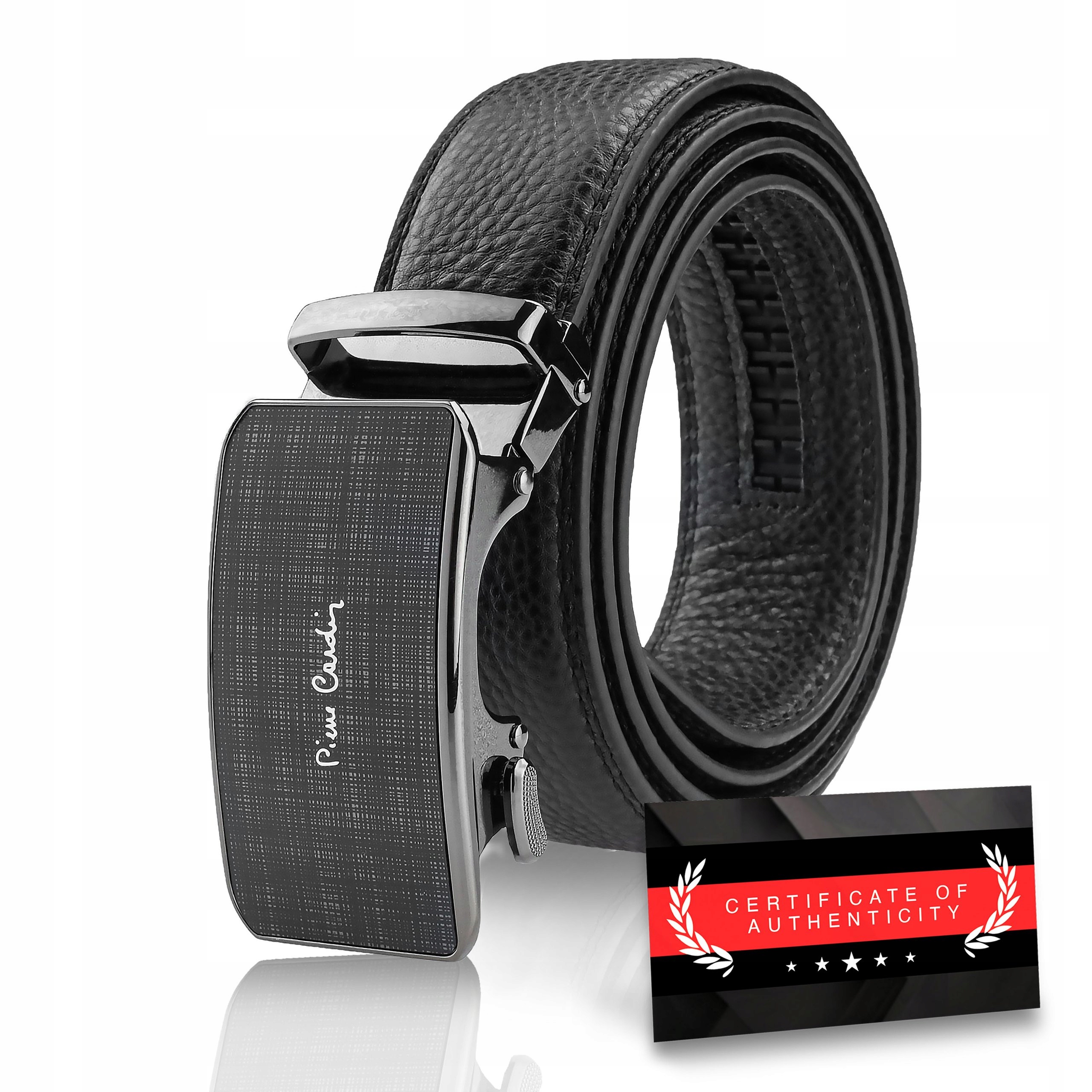 Kožený Opasek Pánský Automatický Pierre Cardin Černý 130 Certifikát
