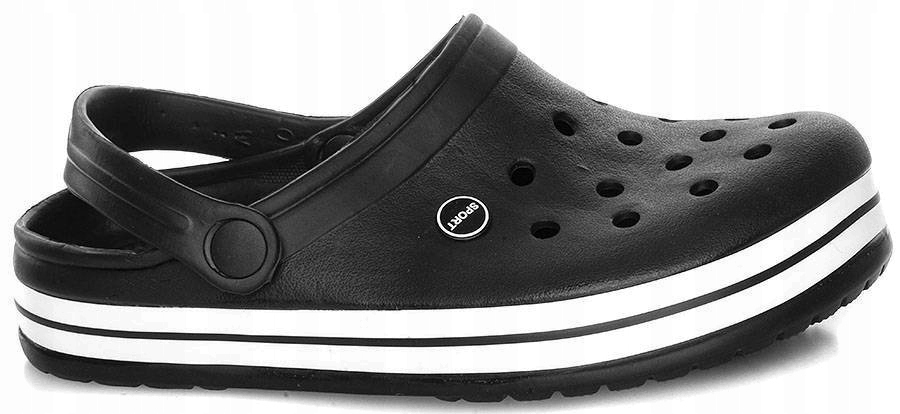 

4879 Czarne Lekkie Klapki Chodaki Kroksy 41