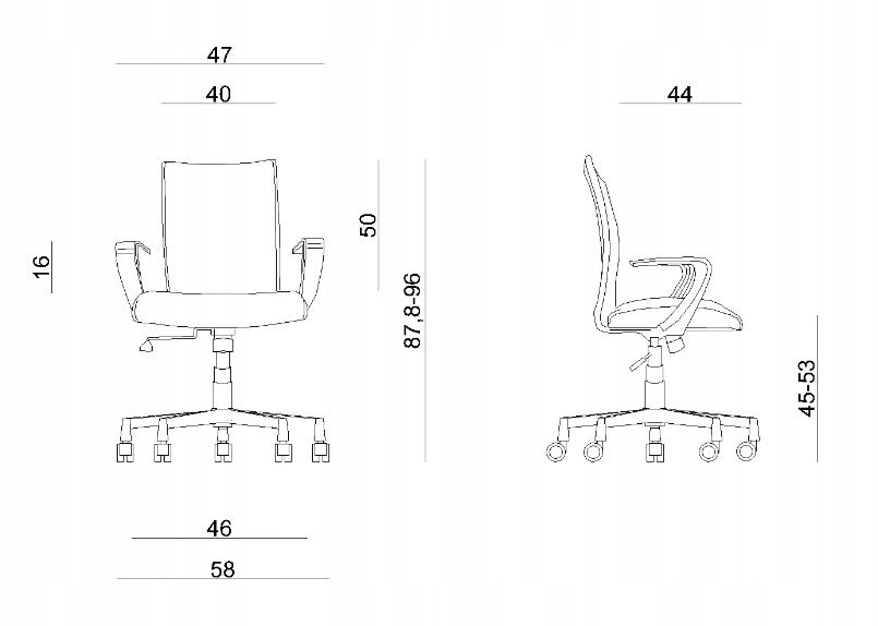 Zgrabny fotel biurkowy OBROTOWY MILLO SZARY krzesł Kod producenta W-157-1-8