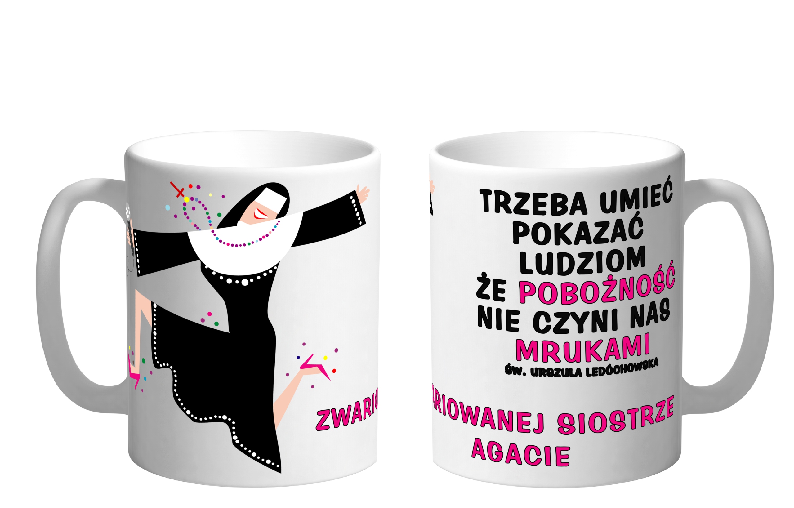 

Kubek Ksiądz Siostra Zakonna Kościół Imię Cytat