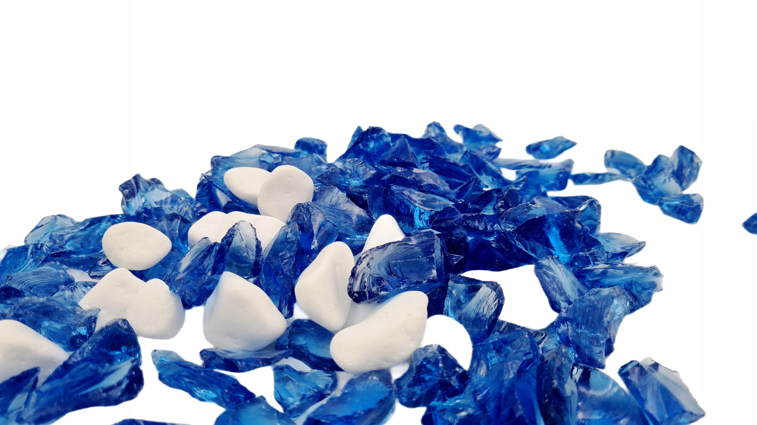 Grys szklany5kg KAMIEŃ NIEBIESKI SZKŁO OZDOBNE 2-3cm 5kg Waga 5 kg