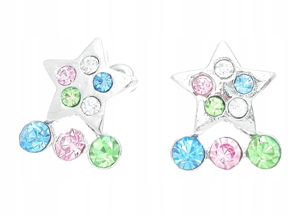 

Kolczyki srebrne gwiazdki cyrkonie