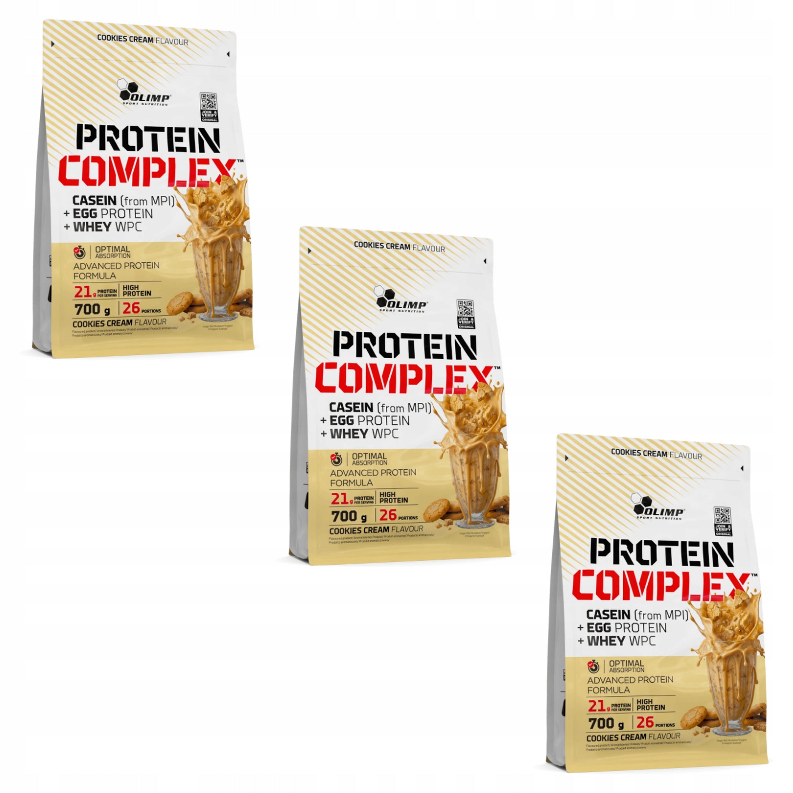 Olimp Whey Protein Complex 3X 700g 2100g Vaječný Bílek Kasein Wpc Sušenka