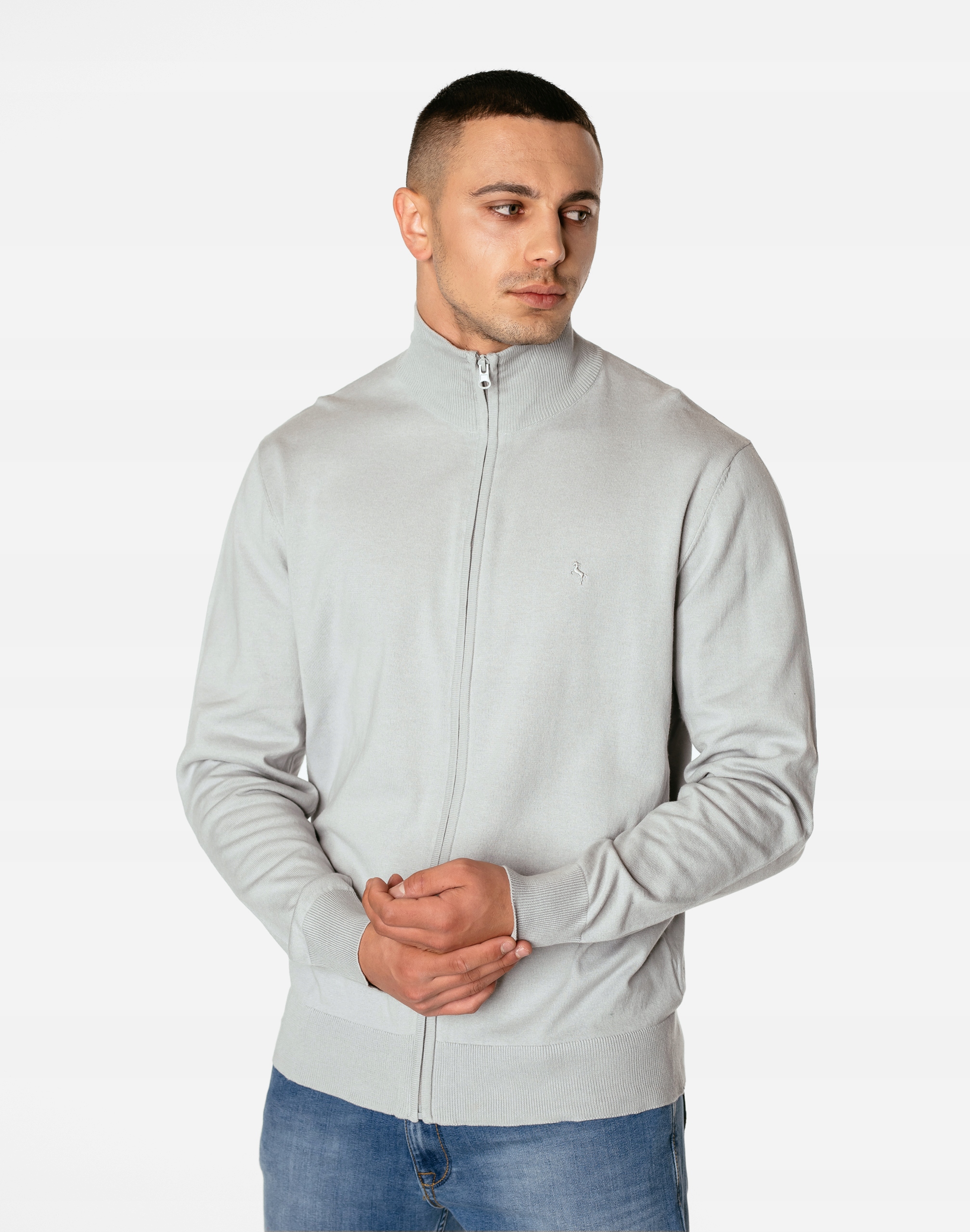 Sweter Męski Rozsuwany Półgolf Golf S3S C116 r XL Marka Megitarnow