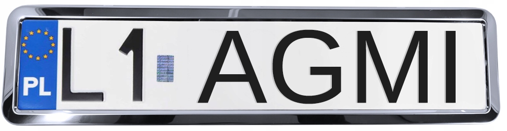 RAMKI POD TABLICE REJESTRACYJNA METAL CHROM 2 SZT RAMKI DO TABLIC + WKRĘTY Producent Amio