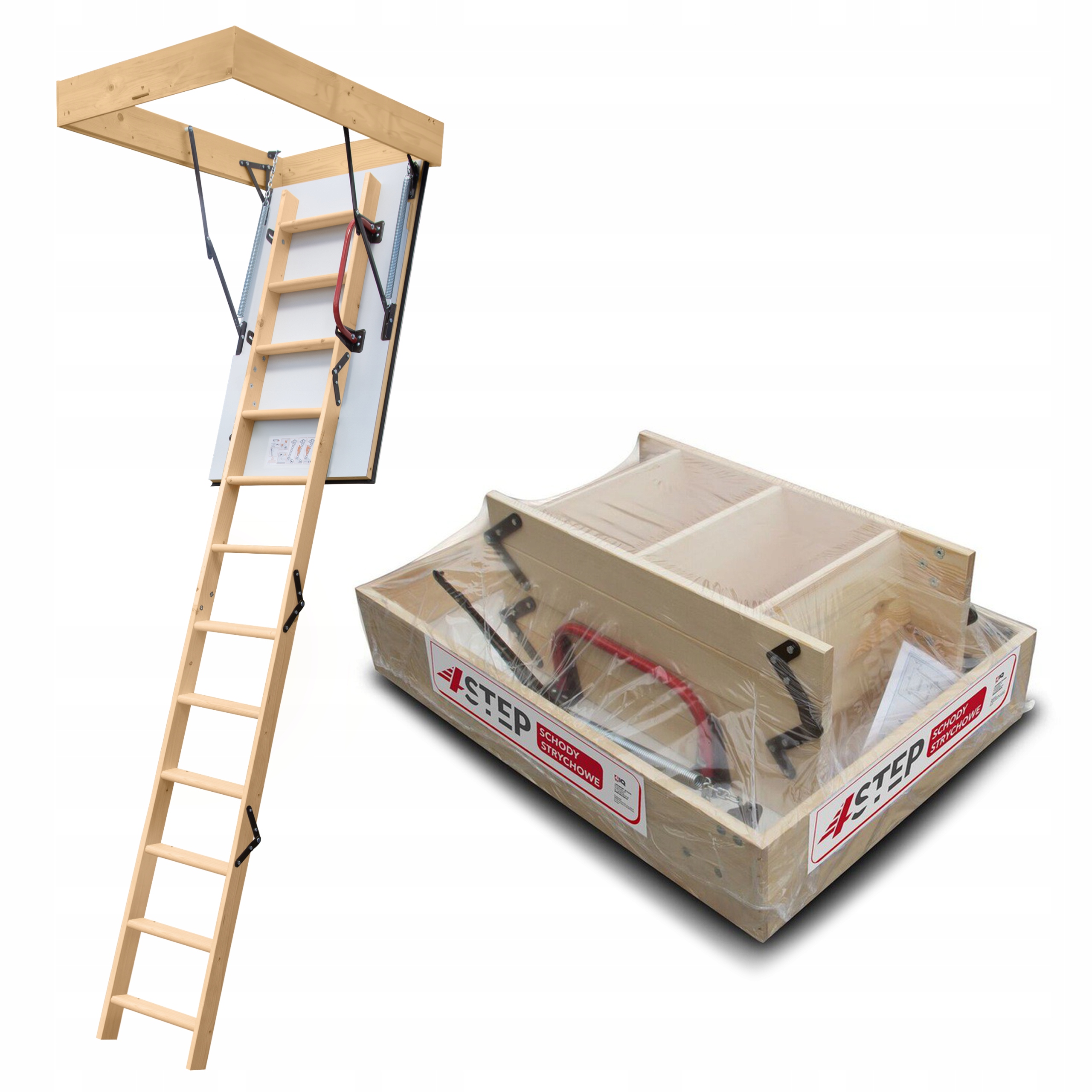 Schody Strychowe Wyłaz na Strych EXTRA 46mm 100x70 70x100 0,86 W/m2K