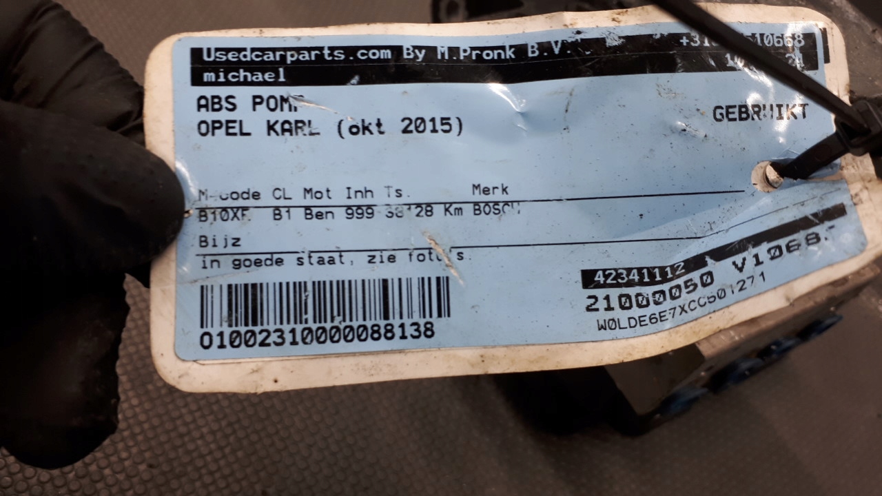 0265956220 Pompa ABS Opel Karl 1.0B 15r