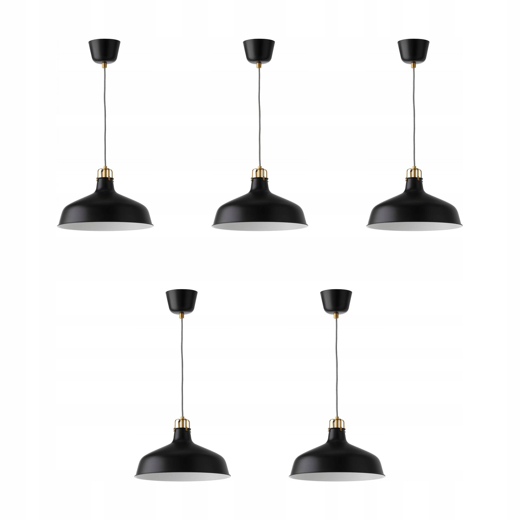 5 szt. Ranarp Lampa wisząca czarny 38 cm