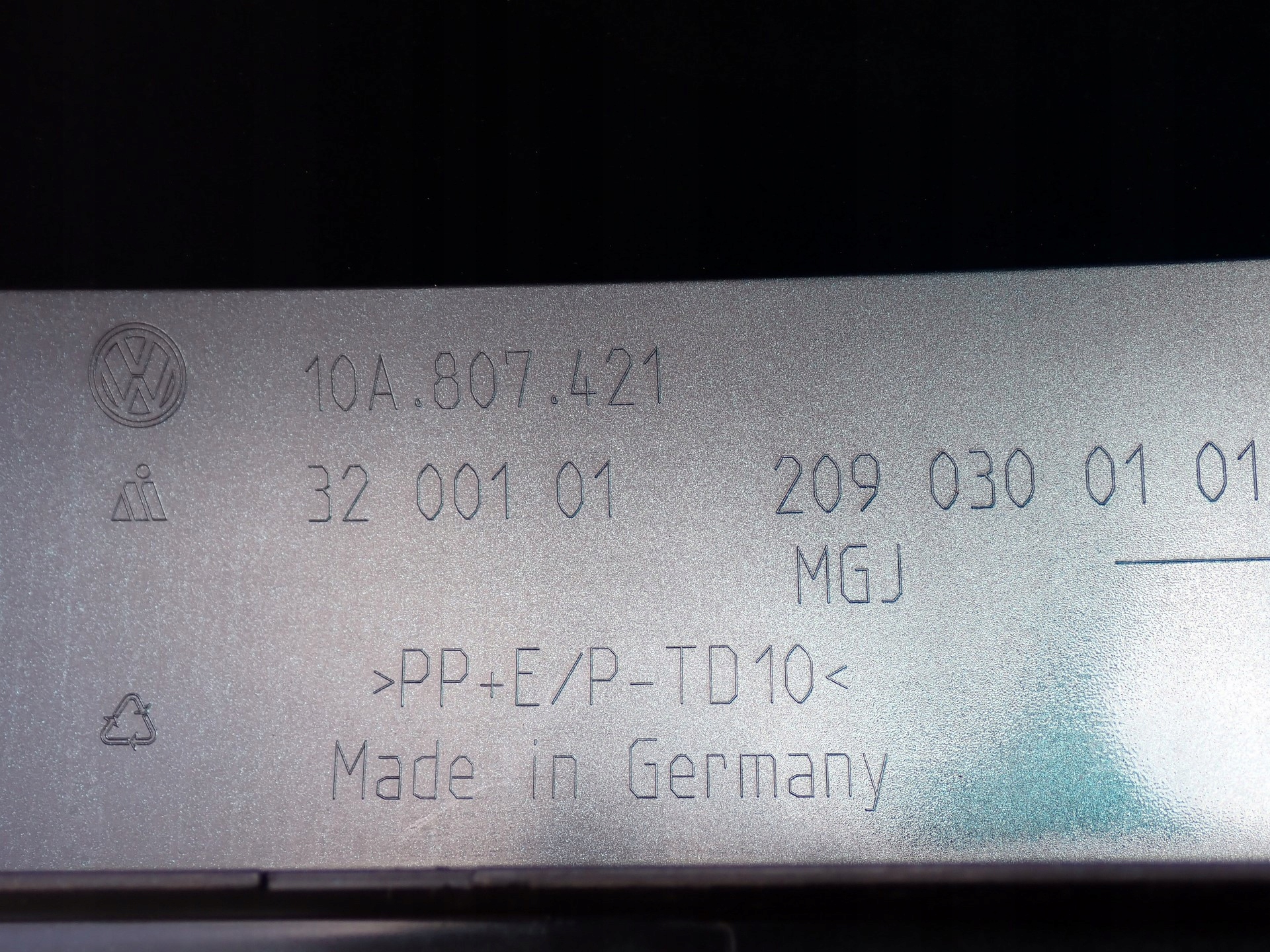 bumper rear part rear VW VOLKSWAGEN ID3 ID.3 E11 2020