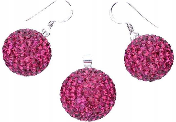 Stříbrný komplet 925 kuliček s krystaly 17,50 g jako jedinečný dárek