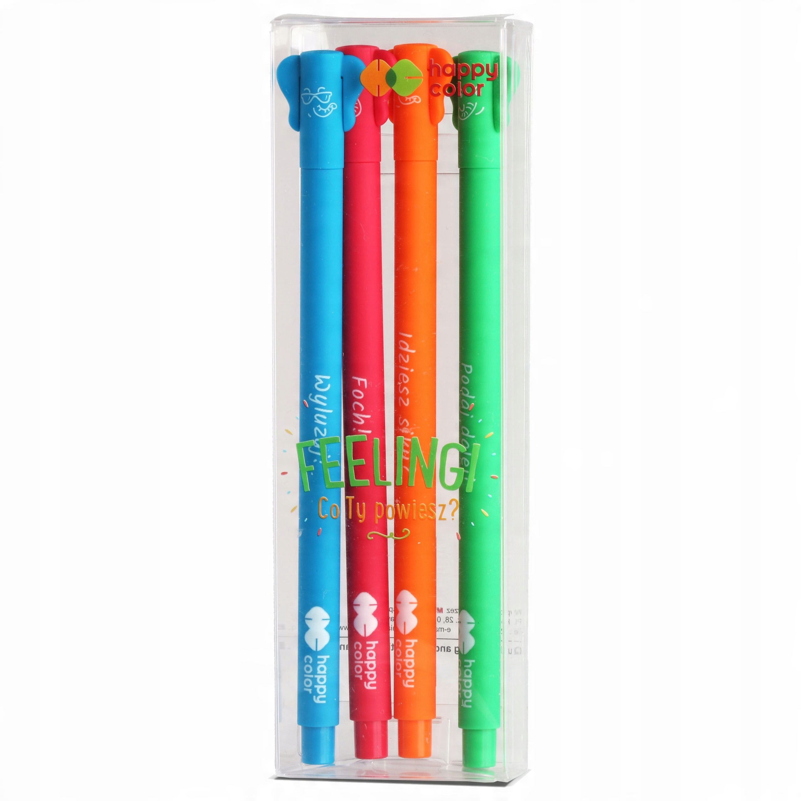 

4 Długopisy Żelowe Słoniki 0,5 mm Happy Color