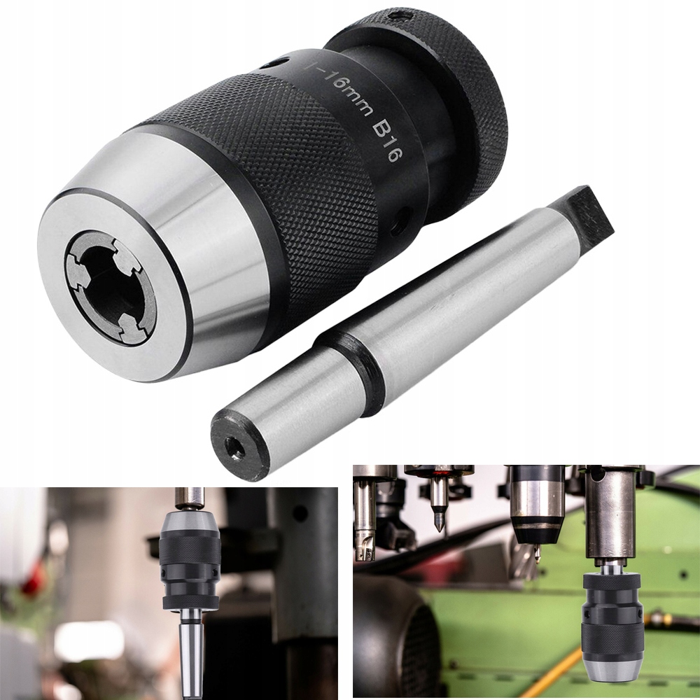1 - 16 mm UCHWYT WIERTARSKI SAMOZACISKOWY B16 GŁÓWKA MORSA