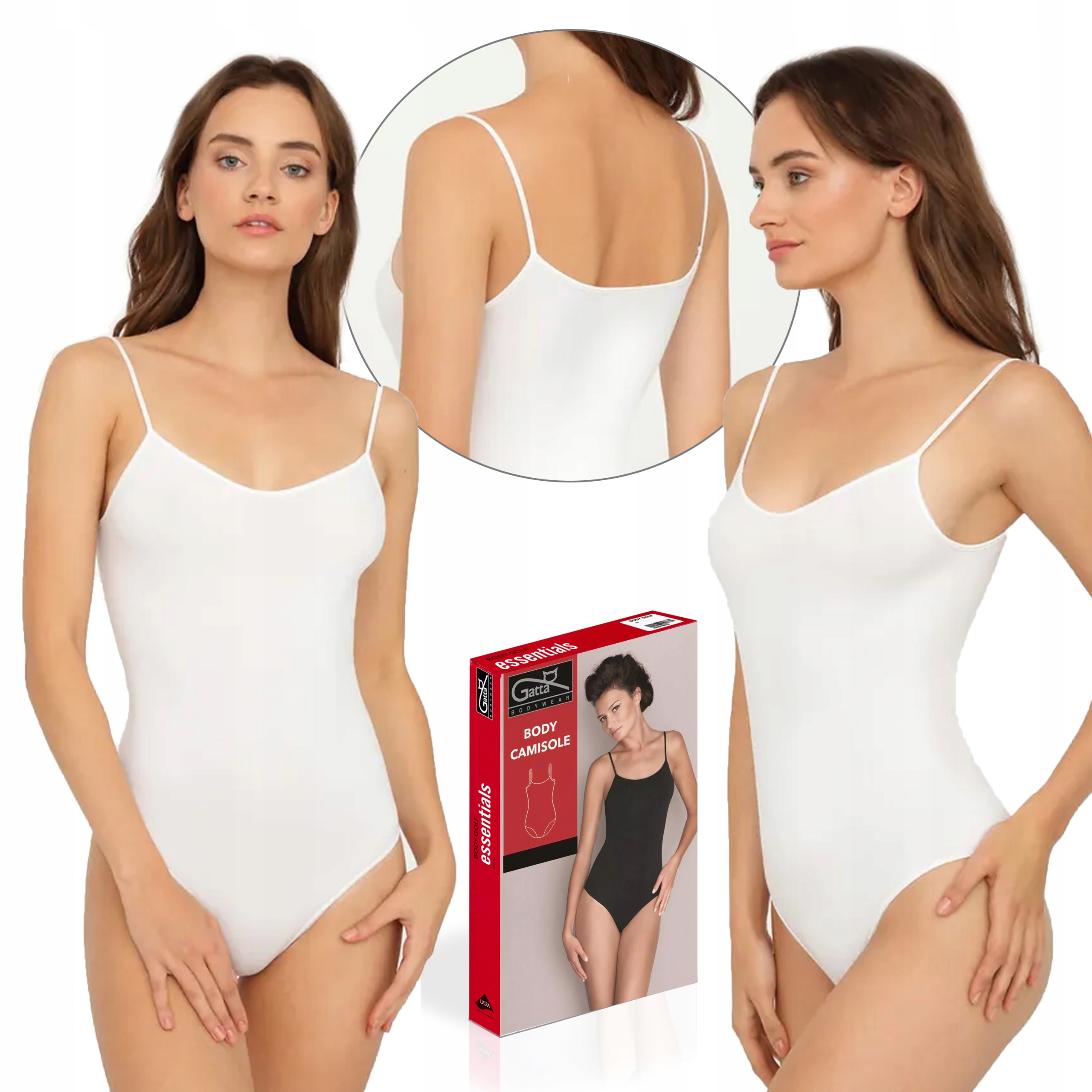 

Bezszwowe Body Gatta Camisole, białe, S