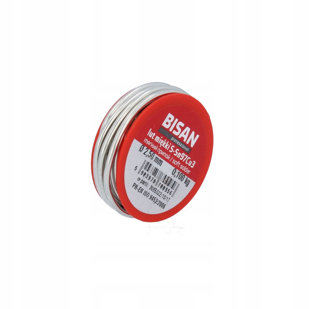 

Spoiwo lutownicze lut miękki cyna 2.5 mm 100 g