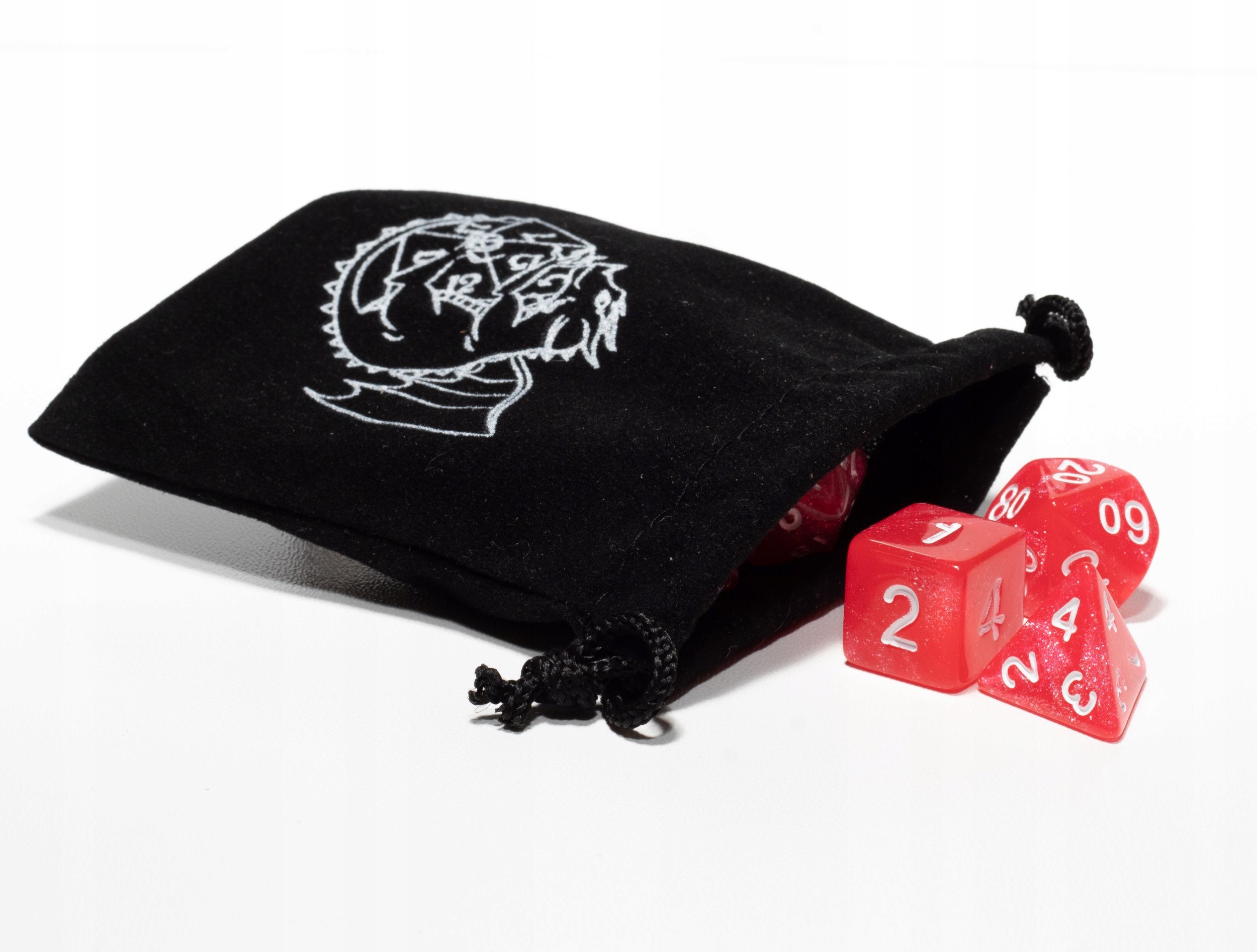 CZERWONY KLEJNOT ZESTAW 7 PERŁOWYCH KOŚCI RPG Liczba sztuk 7 szt.