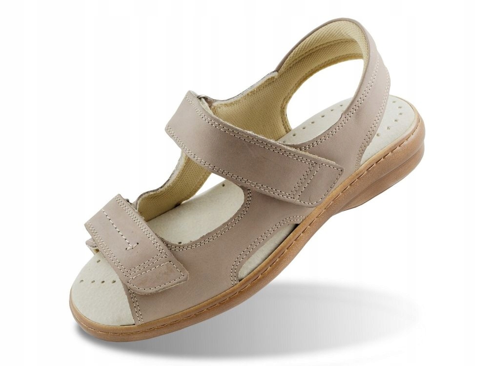 Kosela Medic Sandały profilaktyczne, zdrowotne damskie beżowe 9154 39