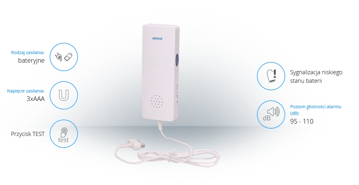 Bateryjny czujnik zalania 3xAAA OR-DC-629 ORNO Kod producenta OR-DC-629