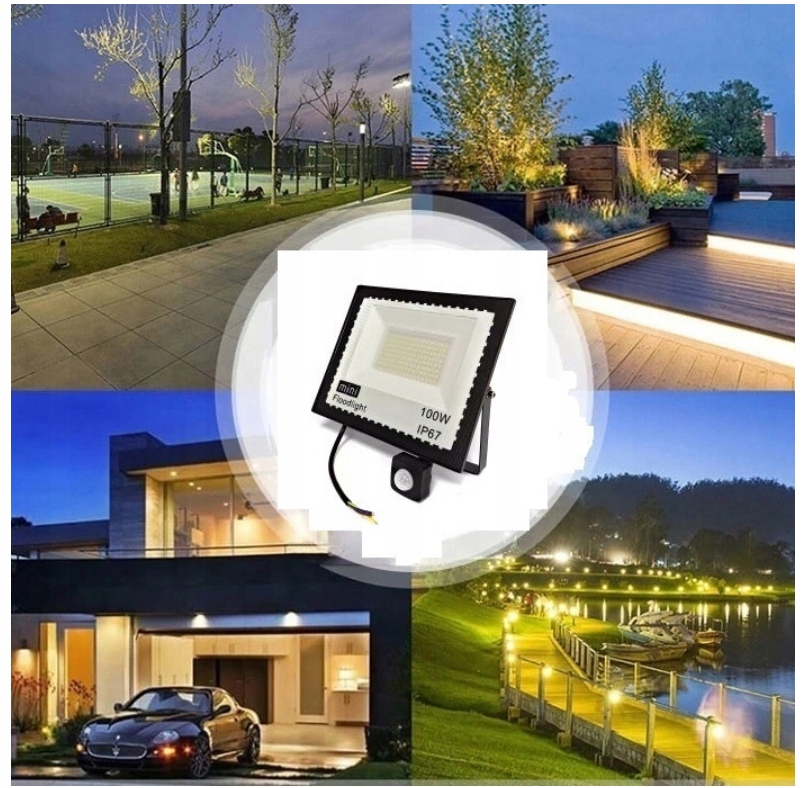 Halogen LED CZUJNIK RUCHU 100W Rodzaj naświetlacz