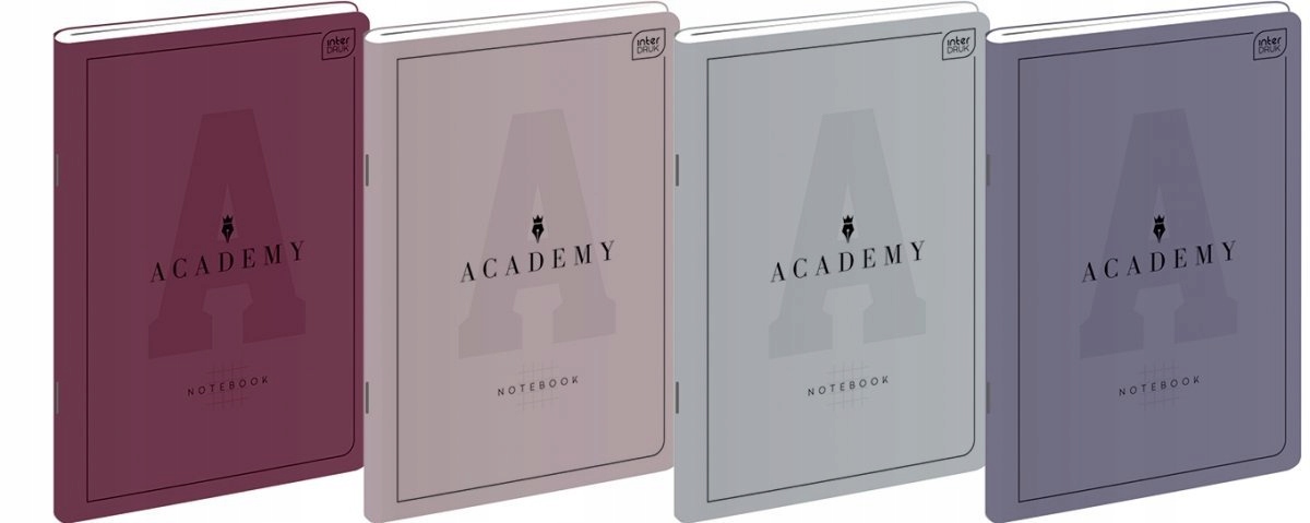 4x Zeszyt A5 60 kartek w kratkę ACADEMY (99185SET4CZ)