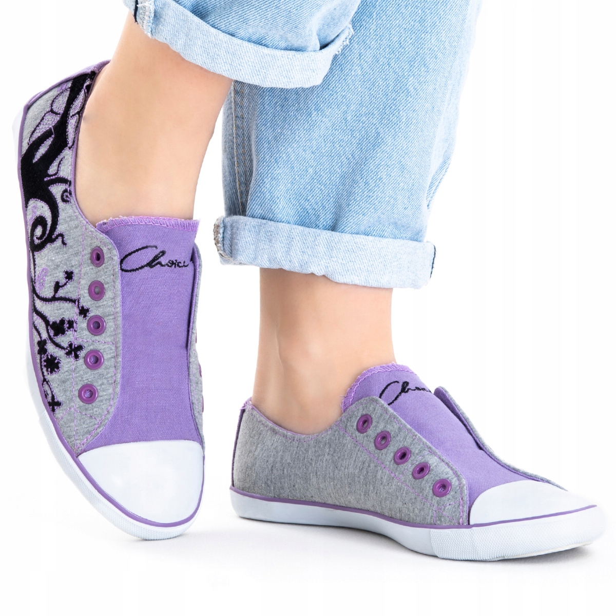 

Tenisówki Modne Na Szczupłą Stopę Miękkie Choice