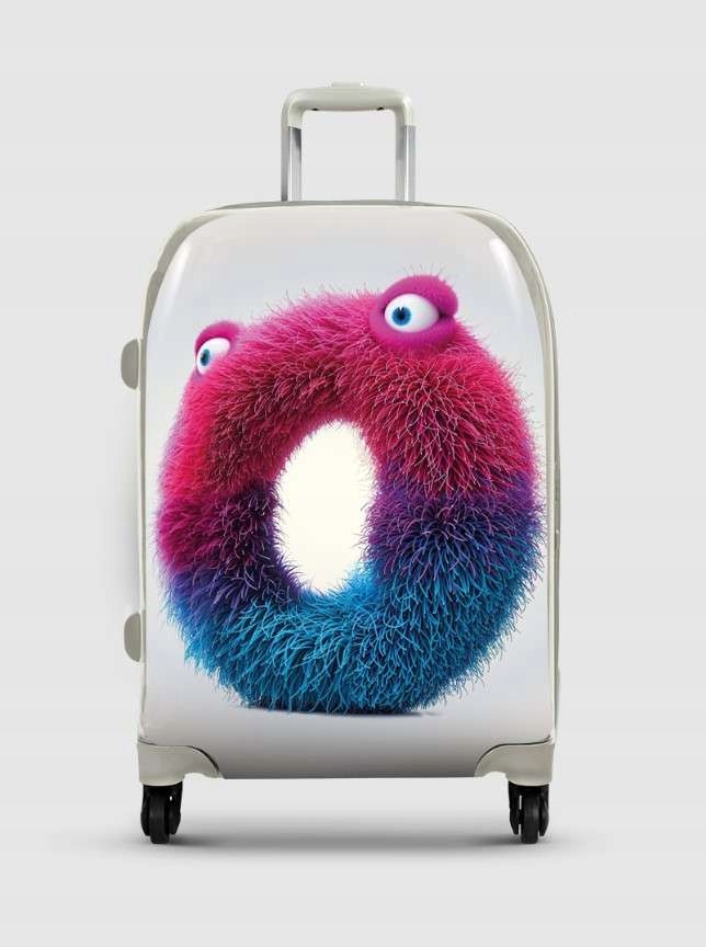 Dětský kufr s písmenem a personalizovanými kolečky Tsa 360° vel. S