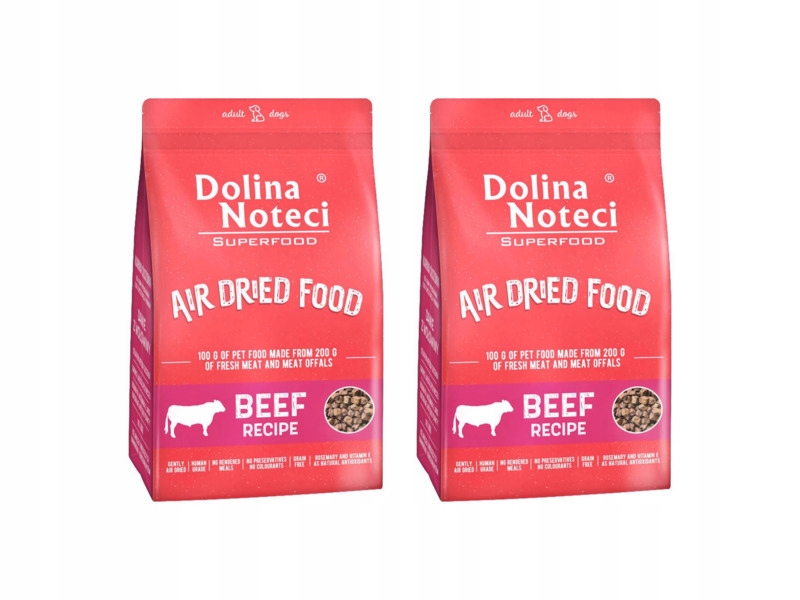 Karma dla psa suszona Dolina Noteci Superfood Danie z wołowiny 2 x5 kg