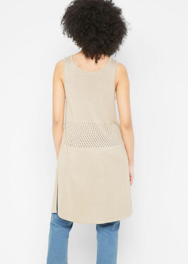 KAMIZELKA BEŻOWA BONPRIX 40 Wzór dominujący bez wzoru