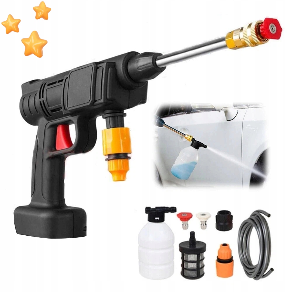 2. Vysokotlaká Vodní Pistole 21 V Pro Čištění Terasy 5 L/min