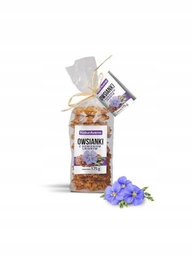 4x NaturaVena Ovesné sušenky s lněným semínkem 175 g