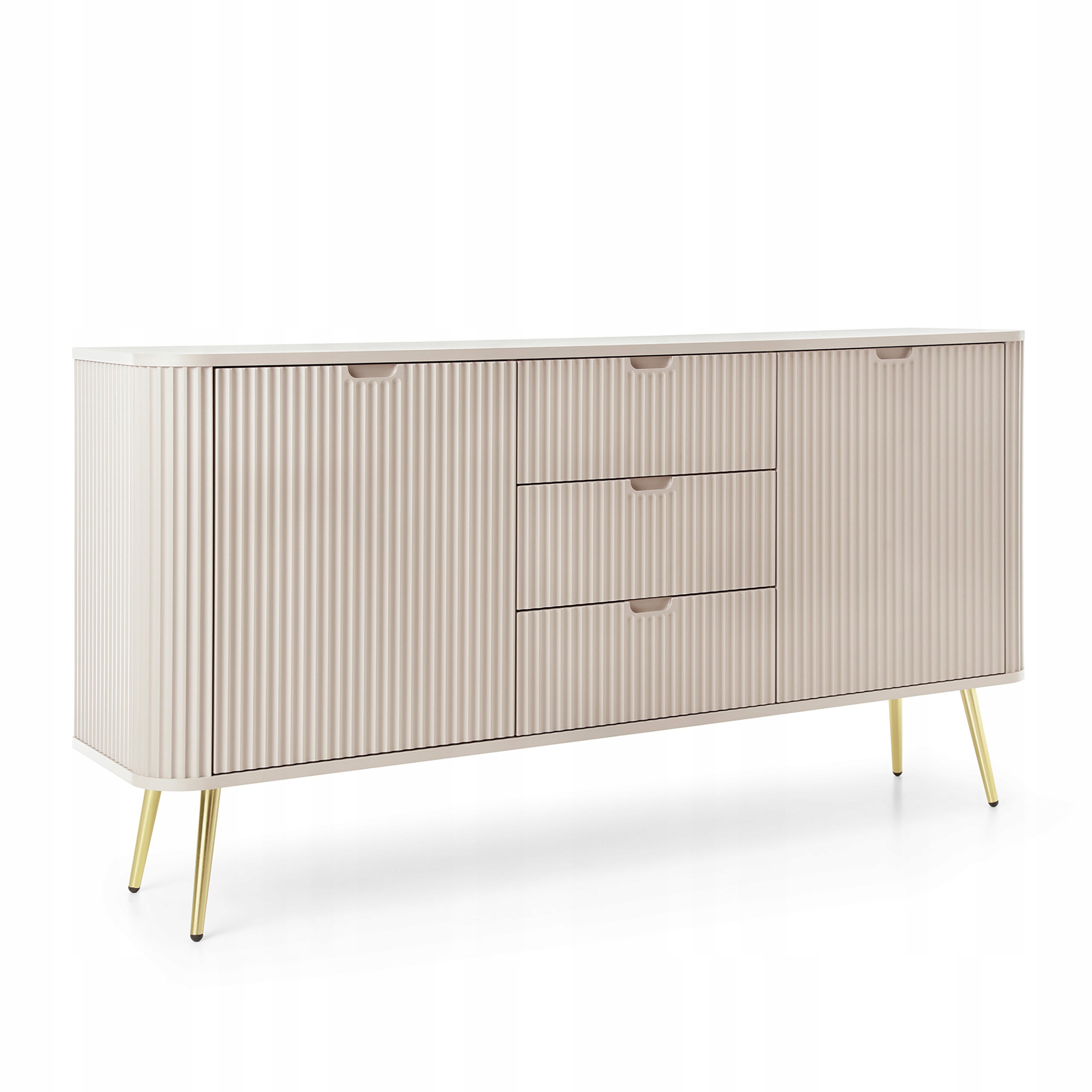 Komoda Zenzero 168 cm do obývacího pokoje Ložnice 3 zásuvky 2 Dvířka Kašmír