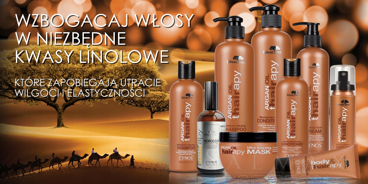 ARGANOWY SZAMPON NAWILŻAJĄCY DO WŁOSÓW CYNOS 240ml Marka Cynos