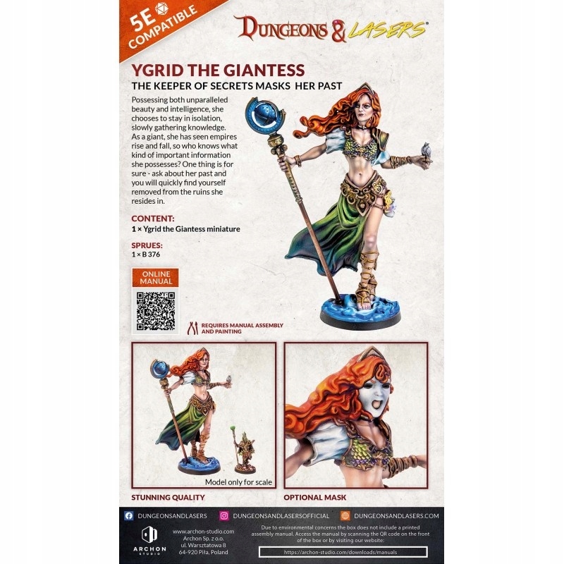 Ygrid the Giantess - gigantka Dungeons & Lasers System Inne systemy