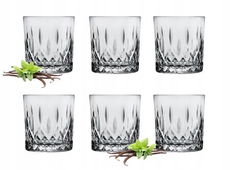 

6x Szklanka Niska Szlif Szara 280ml, Whisky Drink