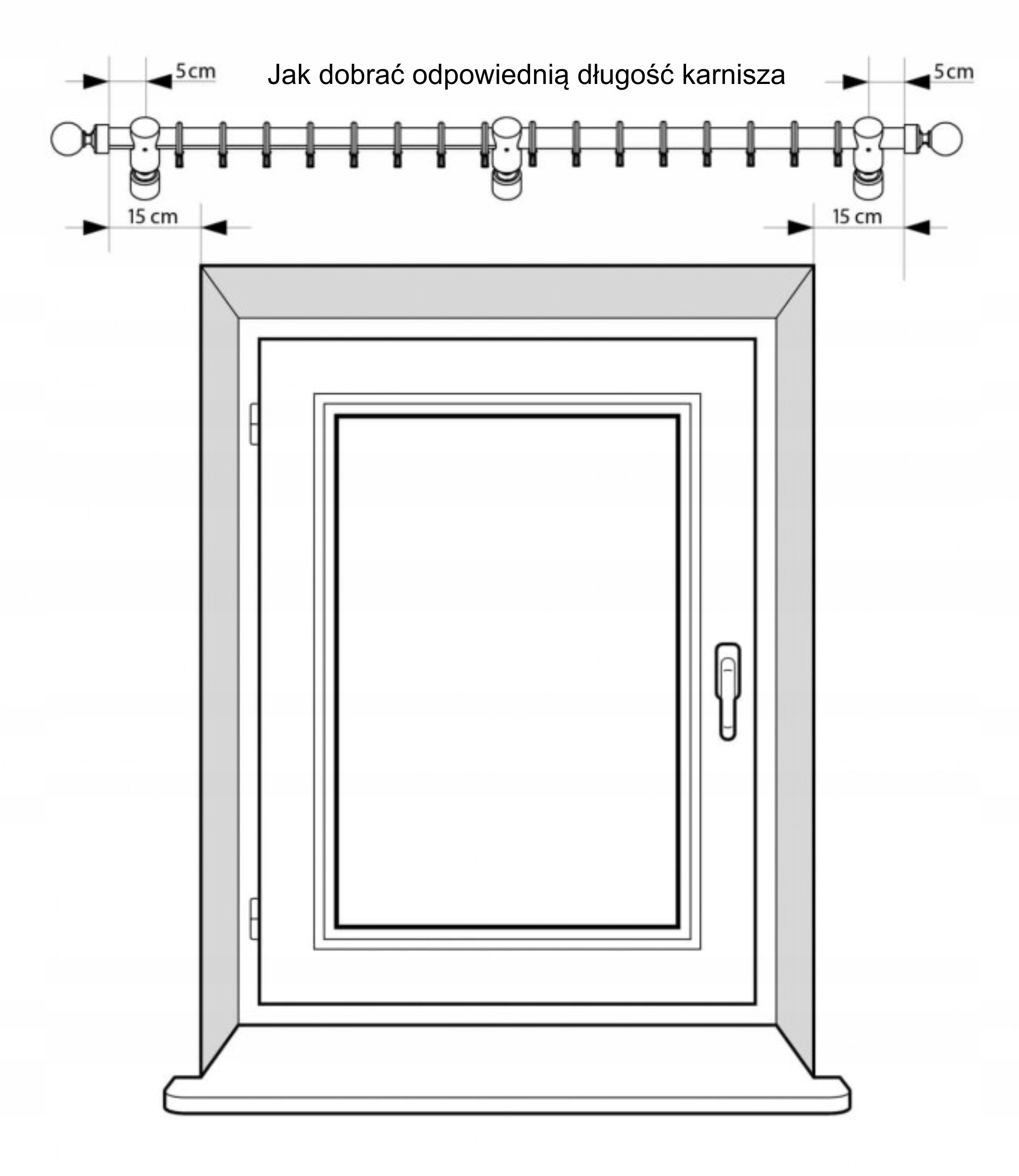KARNISZ DREWNIANY 28 mm pojedynczy biały 150 cm Marka DWM