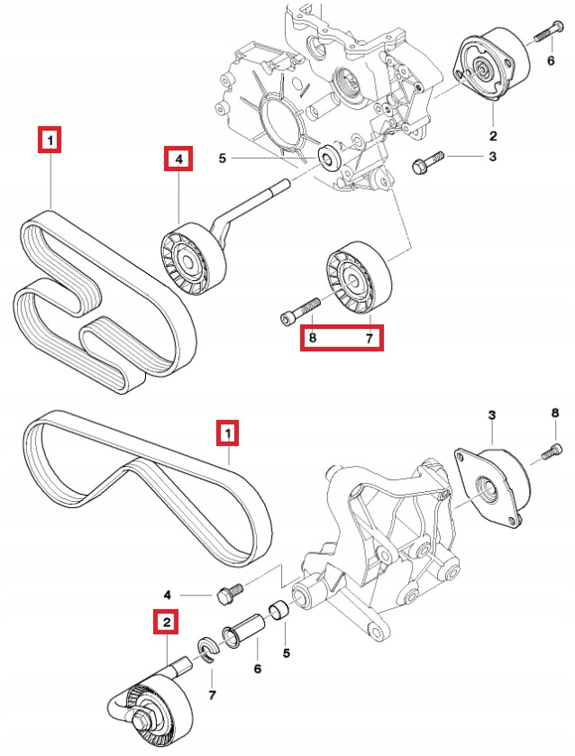 ROLKA NAPINACZA PASEK 6PK2080 BMW E46 320d POLIFT Producent części Inny