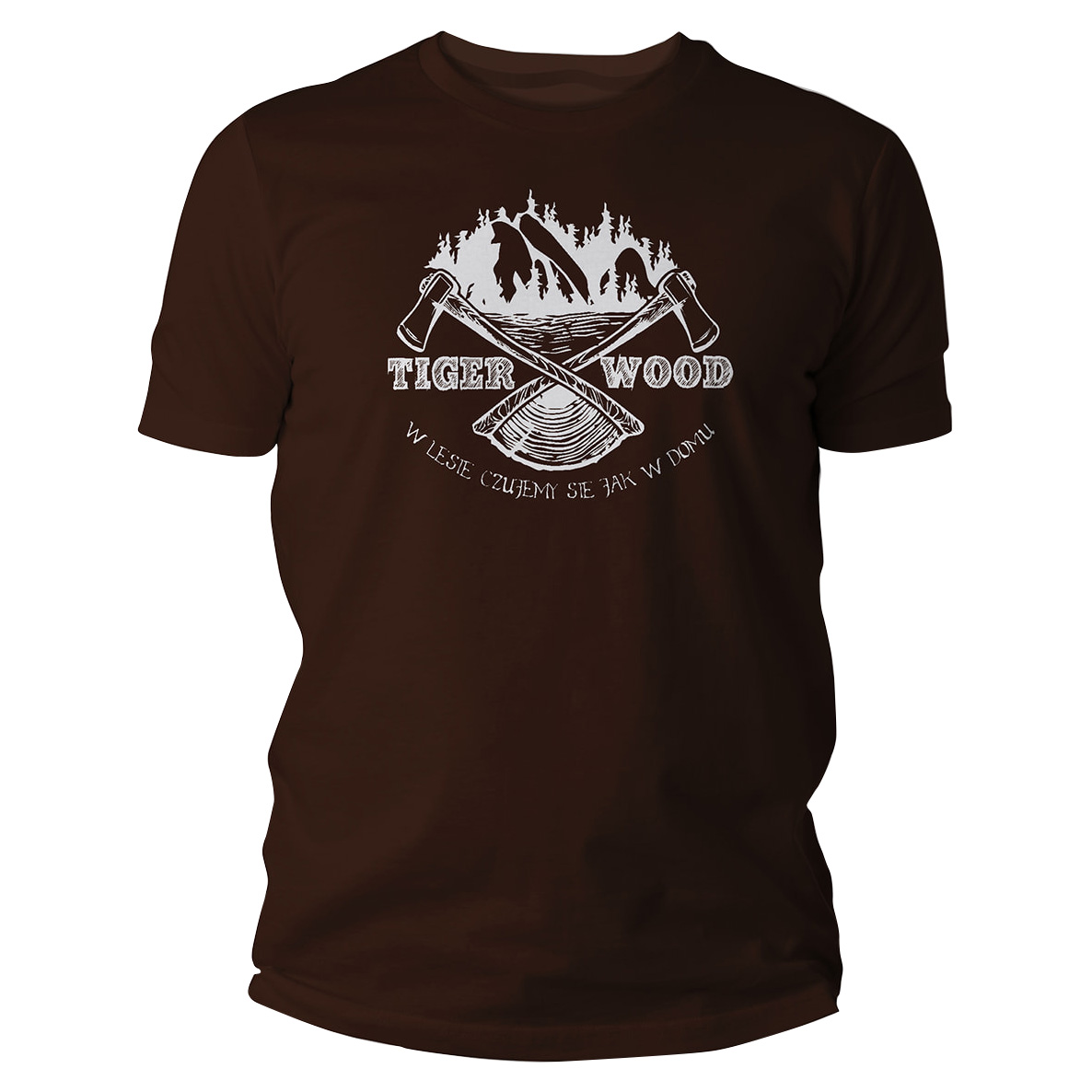 

Koszulka T-Shirt TigerWood Two Axes Brown L