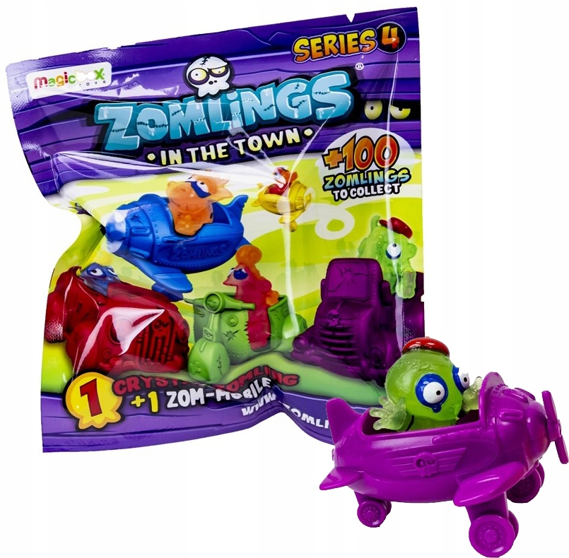 

Zomlings 4 W Mieście Kryształowa Figurka +pojazd
