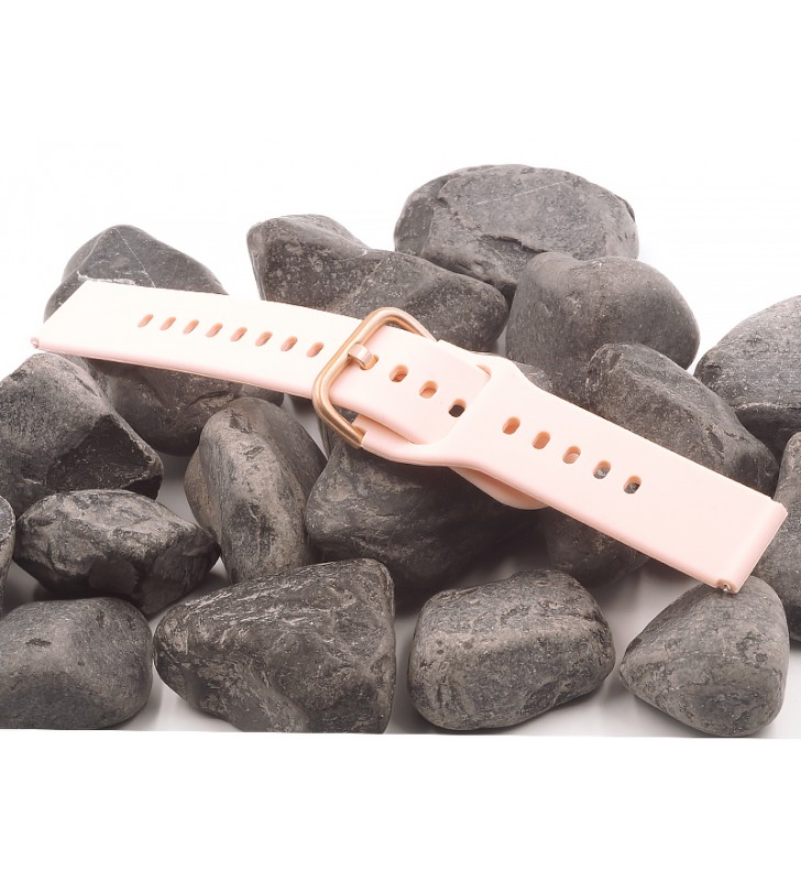 PASEK GUMOWY OPASKA DO SMARTWATCH ZEGARE 18 mm Kolor różowy