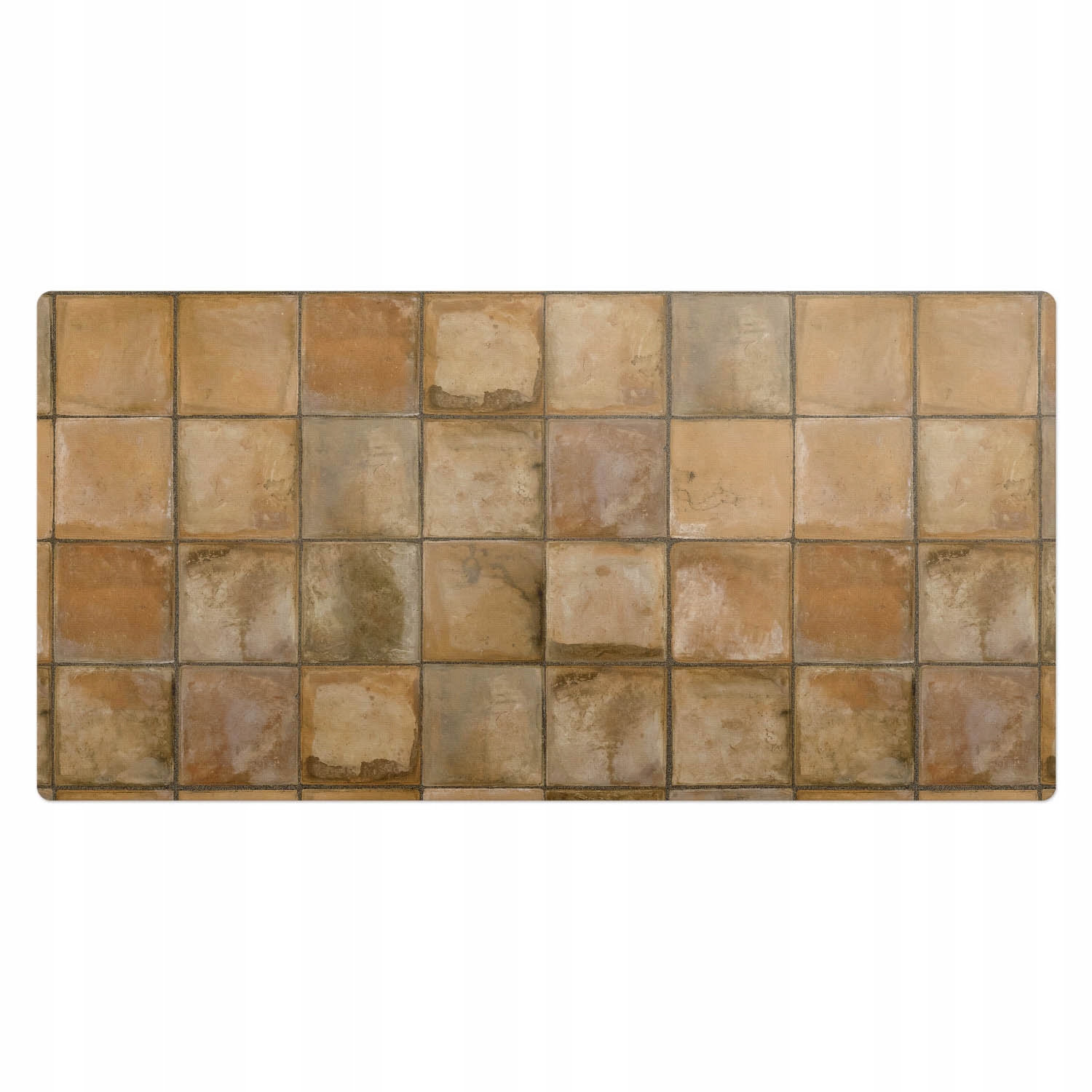 Protiskluzová vinylová dekorativní podložka s přírodními vzory dlaždic 100 x 50 cm