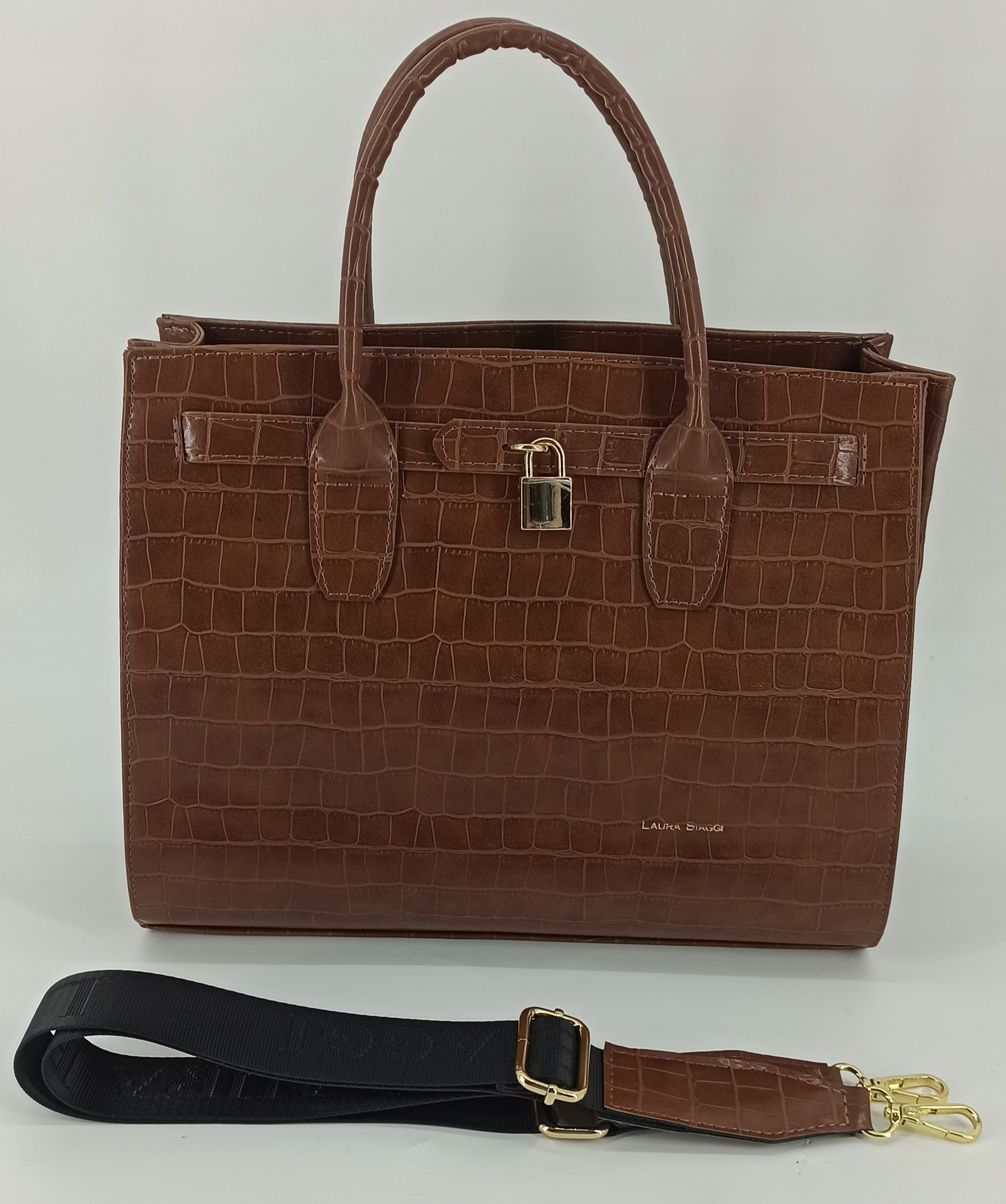 Torebka Laura Biaggi shopper brązowa Kod producenta LAURA BIAGGI