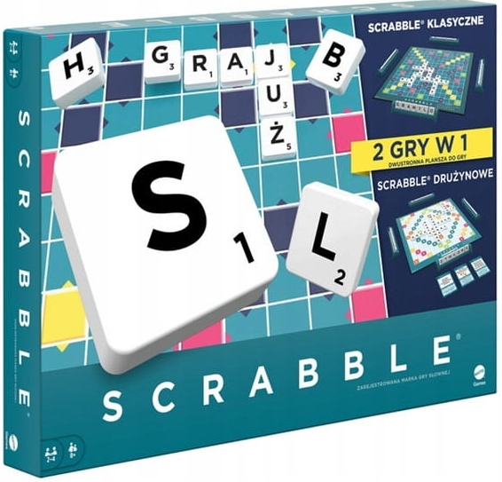 Scrabble HXM53 Nowa wersja polska gra planszowa