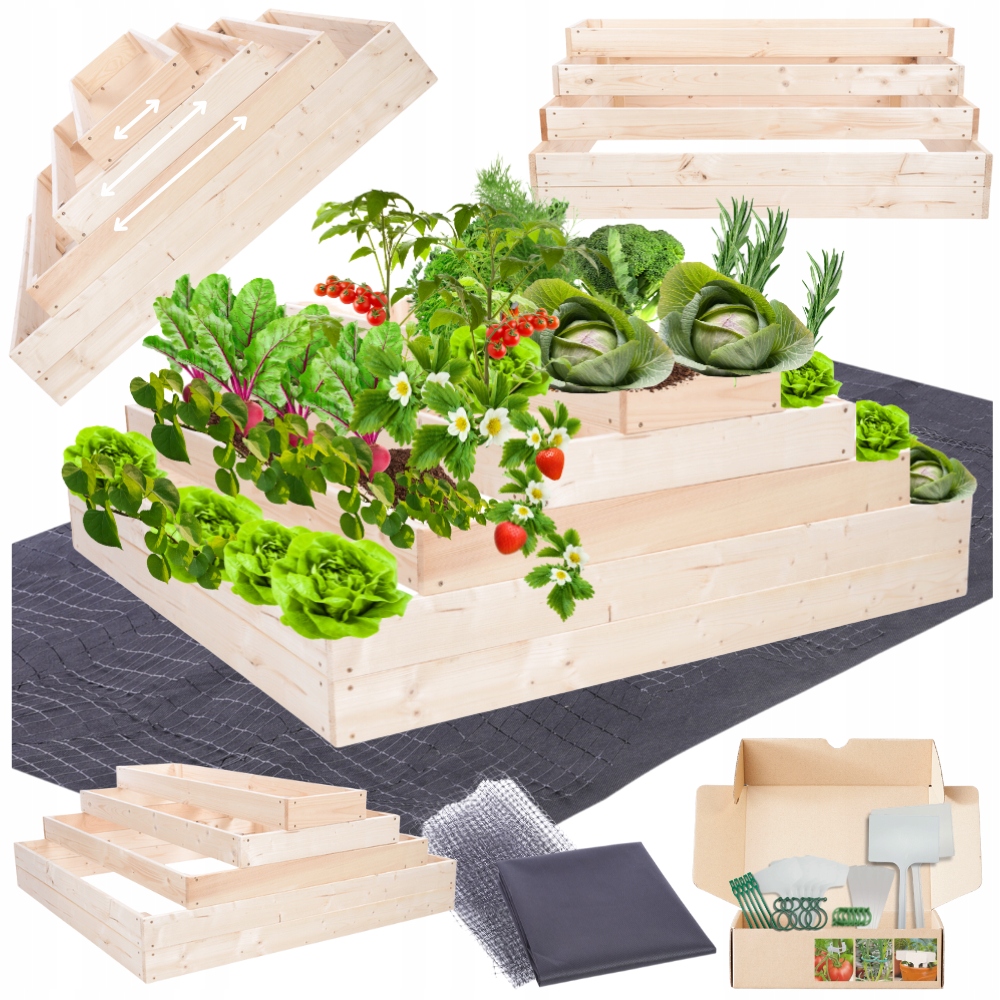 Pařeniště kaskádový nastavitelný box na zeleninu impregnační 45x120x120