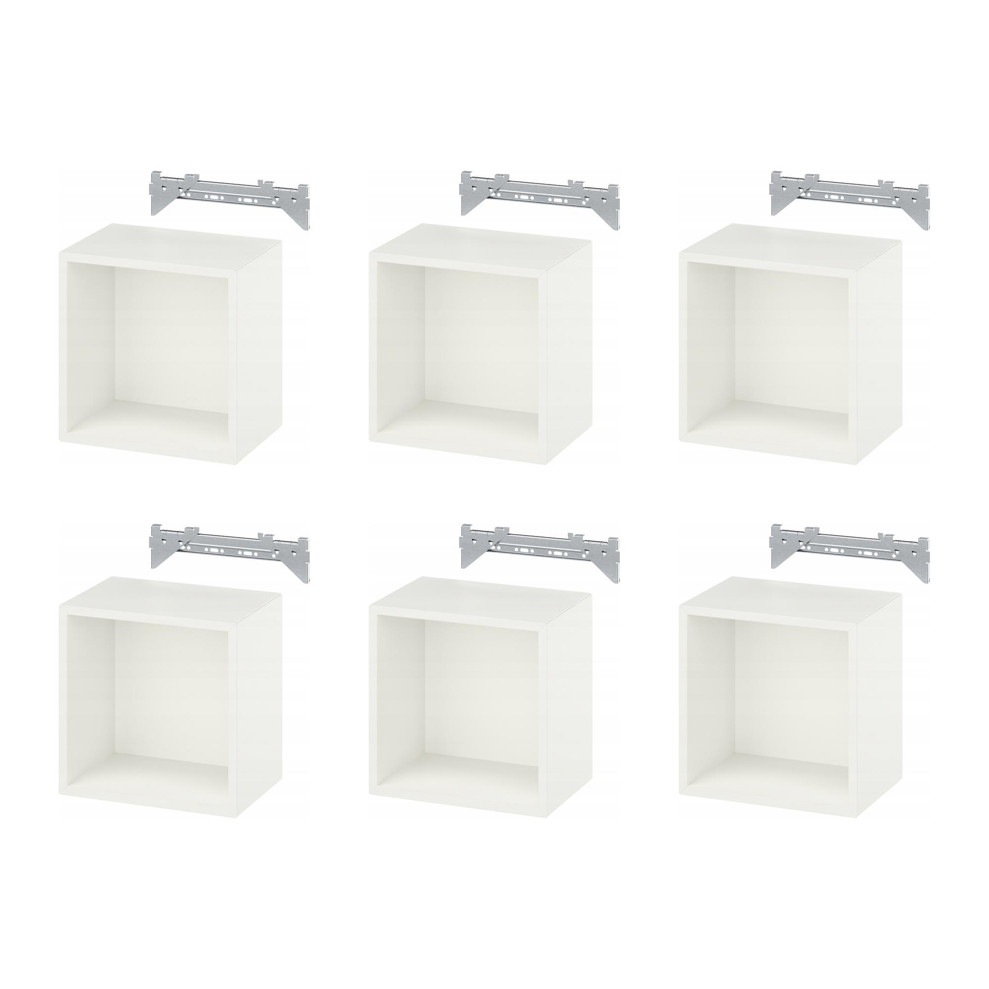 6 szt. Szafka ścienna Eket biała 35x25x35 cm nowoczesny design