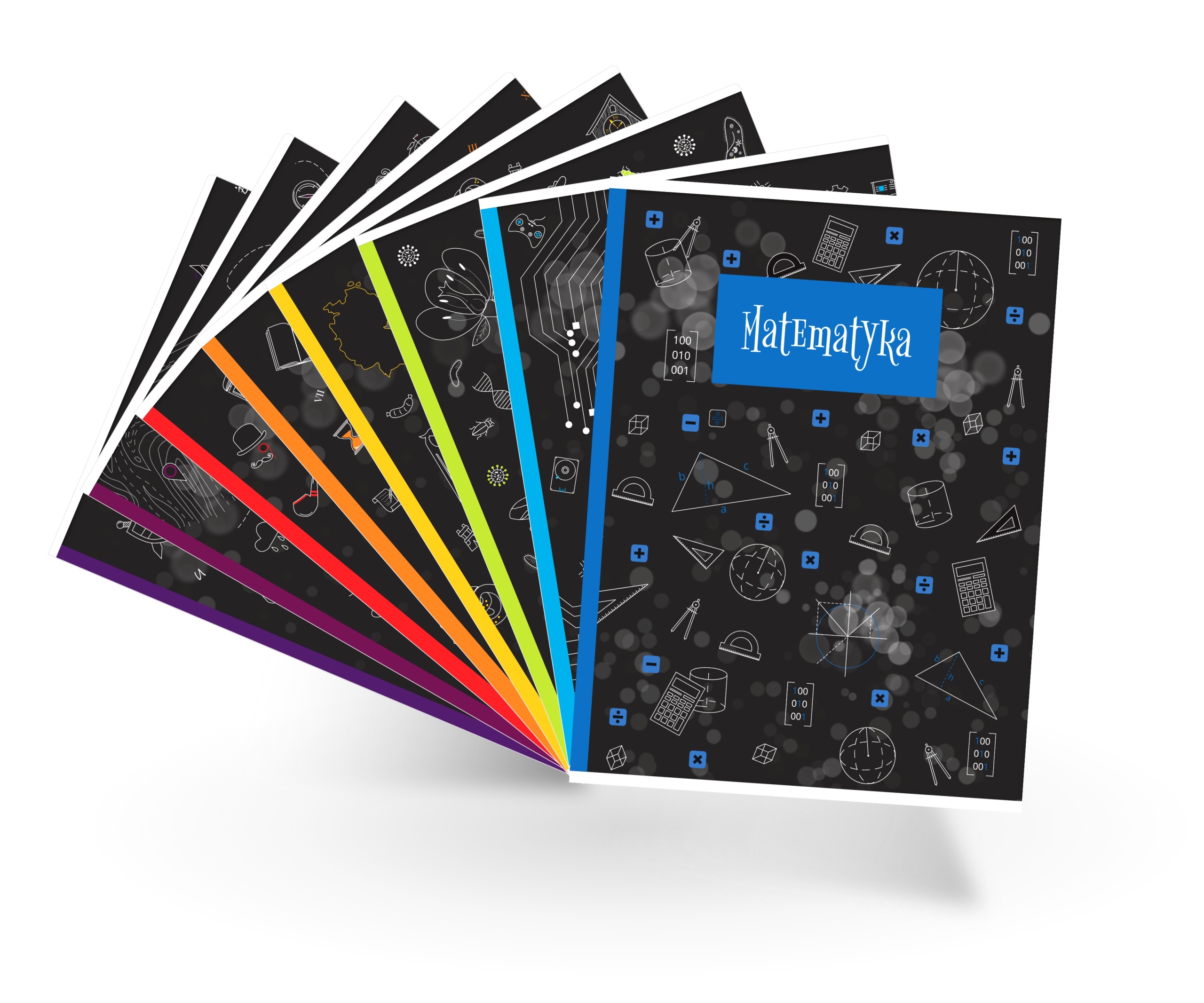 Komplet zeszytów SEBIT ściąga kolor 8szt MAŁY