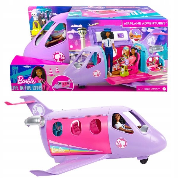 

Barbie Lotnicza Przygoda Samolot Lalka HCD49
