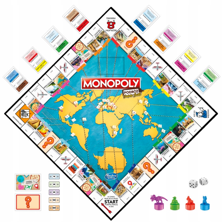 HASBRO GRA PLANSZOWA MONOPOLY PODRÓŻ DOOKOŁA ŚWIATA Nazwa Monopoly Podróż dookoła Świata