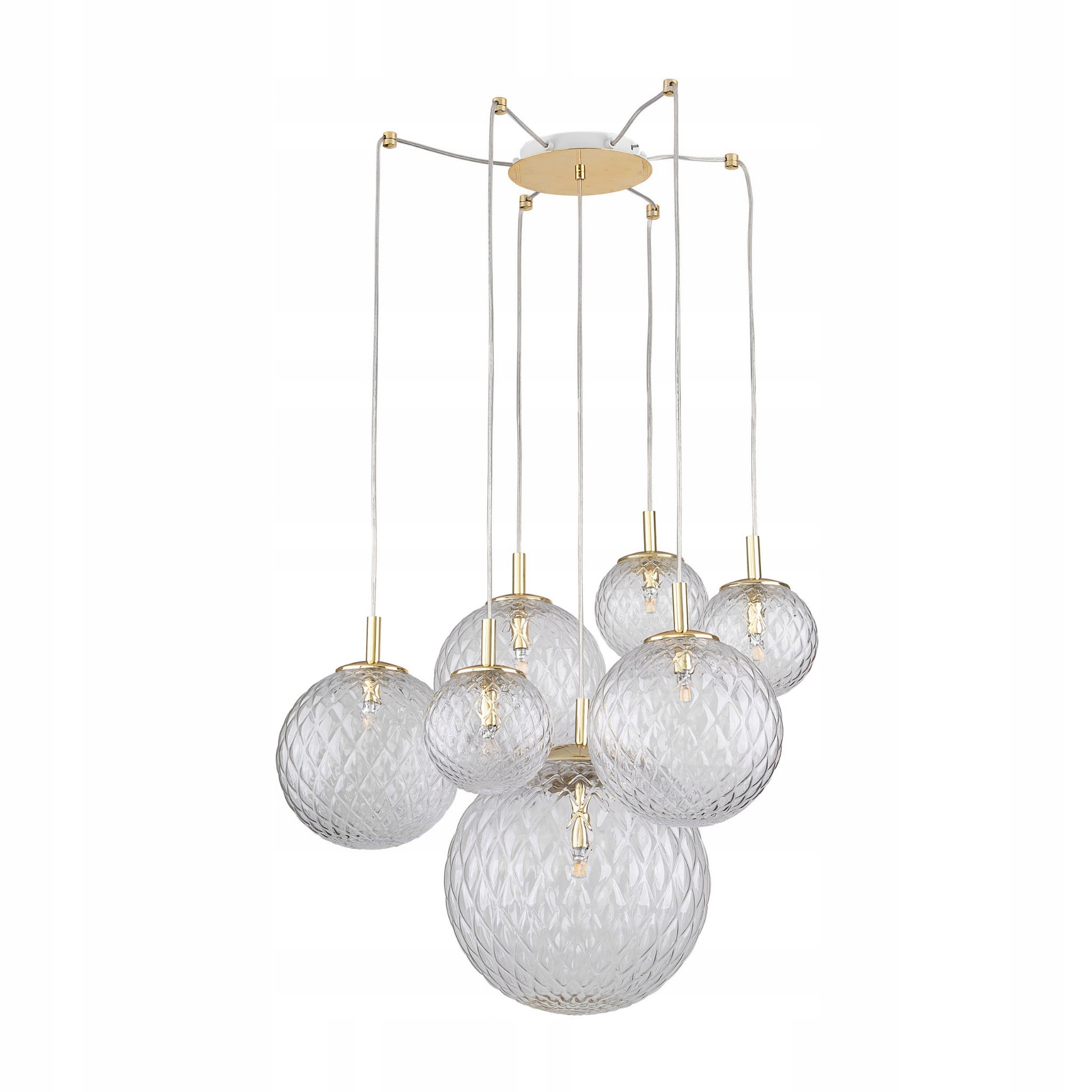 Lampa sufitowa Cadix złota szklane klosze do salonu Tk Lighting