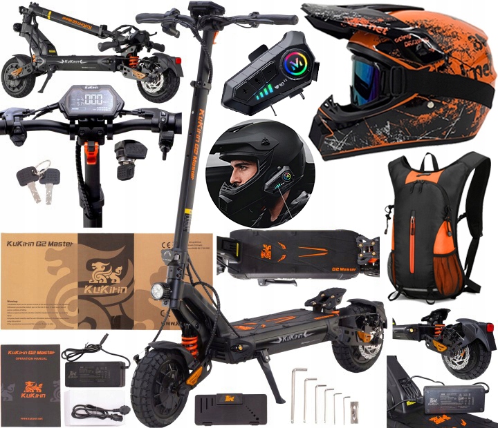 2026 Kukirin G2 Master Elektrický skútr 2400W 52V 20,8Ah 60 km/h Dárek